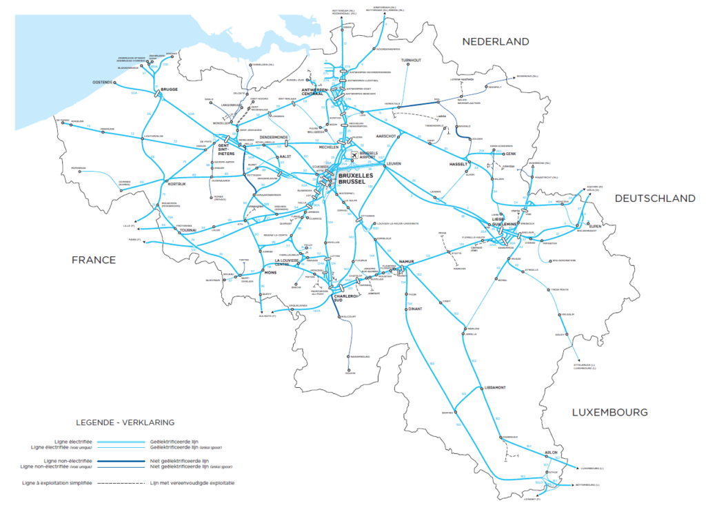 Belgian Rail Map